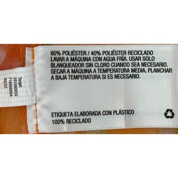 Wild Fable Ruffle Floral Orange Sheer Duster Cover Up Jacket Kimono Boho M - Picture 6 of 6